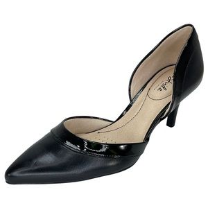 LifeStride Saldana Black Faux Leather Womens Heels Size 8M